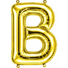BeySüS B Harfi Folyo Balon Altın Rengi (36 Cm)