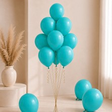 BeySüS Turkuaz Renk Lateks Pastel Balon (30 Cm) - 100 Adet