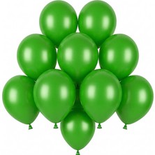 BeySüS Yeşil Renk Lateks Pastel Balon (13 cm) - 10 Adet