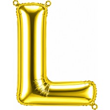 BeySüS L Harfi Folyo Balon Altın Rengi (36 cm)