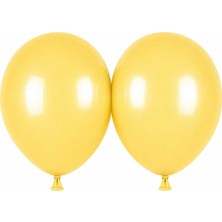 BeySüS Sarı Renk Lateks makaron Balon (45 cm) - 2 Adet