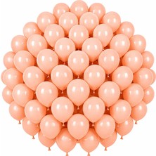 BeySüS Somon Renk Lateks Makaron Balon (30 Cm) - 50 Adet