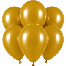 BeySüS Altın Renk Lateks Pastel Balon (30 cm) - 6 Adet