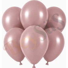 BeySüS Toz Pembe Renk Lateks Retro Balon (30 Cm) - 6 Adet