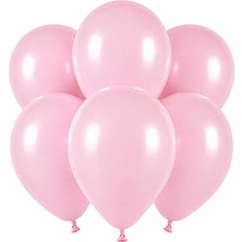 BeySüS Bebek Pembe Renk Lateks Pastel Balon (30 Cm) - 6 Adet