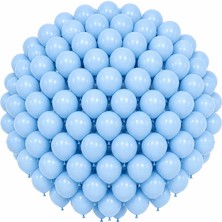 BeySüS Mavi Renk Lateks Makaron Balon (30 Cm) - 100 Adet
