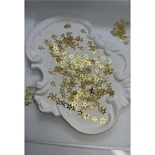 Hobi Dünyası Evim Metal Pul Takı Malzemesi Oya Pulu Nikel Kaplama Boncuk Demir Pul Yıldız Gold 60 Adet