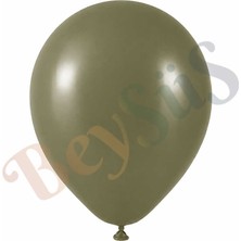 BeySüS Zeytin Renk Lateks Retro Balon (60 cm) - 1 Adet