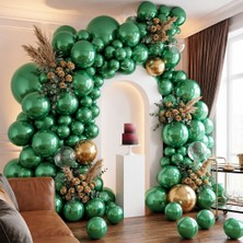 BeySüS Yeşil Renk Lateks Metalik Balon (30 Cm) - 100 Adet