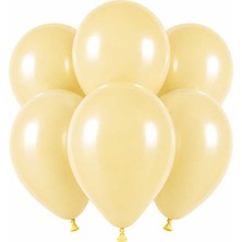 BeySüS Fil Dişi Renk Lateks Pastel Balon (30 Cm) - 6 Adet
