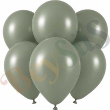 BeySüS Ada Çayı Renk Lateks Retro Balon (30 cm) - 6 Adet