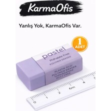 KarmaOfis Pastel Mor Silgi – Toz Bırakmaz, Phthalate Free – 1 Adet