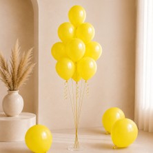 BeySüS Sarı Renk Lateks Pastel Balon (30 Cm) - 100 Adet