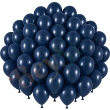 BeySüS Derin Okyanus Renk Lateks Retro Balon (30 Cm) - 50 Adet