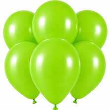 BeySüS Açık Yeşil Renk Lateks Pastel Balon (30 cm) - 6 Adet