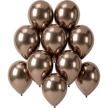 BeySüS Truffle Renk Lateks Krom Balon (15 Cm) - 10 Adet