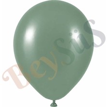 BeySüS Okaliptus Renk Lateks Retro Balon (60 Cm) - 1 Adet