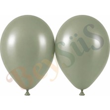 BeySüS Ada Çayı Renk Lateks Retro Balon (50 cm) - 2 Adet