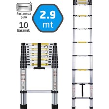 Master 504331 Paslanmaz Çelik Teleskopik Merdiven 290 cm