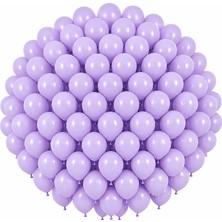 BeySüS Lila Renk Lateks Makaron Balon (30 Cm) - 100 Adet