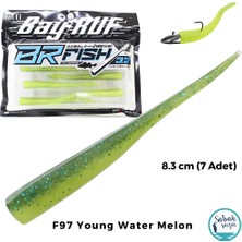 Duo Bay Ruf Br Fish 3.3 Silikon Kuyruk 8.3 cm F097 Young Water Melon (7 Adet)