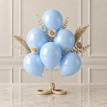 BeySüS Bebek Mavi Renk Lateks Metalik Balon (30 cm) - 6 Adet