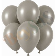 BeySüS Taş Renk Lateks Retro Balon (30 Cm) - 6 Adet