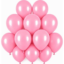 BeySüS Pembe Renk Lateks makaron Balon (30 cm) - 12 Adet