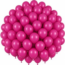 BeySüS Fuşya Renk Lateks Pastel Balon (30 Cm) - 50 Adet