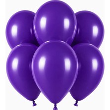 BeySüS Mor Renk Lateks Pastel Balon (30 Cm) - 6 Adet