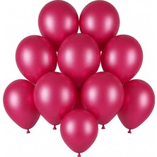 BeySüS Bordo Renk Lateks Pastel Balon (13 Cm) - 10 Adet