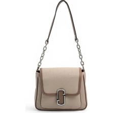 Silver Polo Bej - Latte Fashion Kadın Omuz Çantası SP1147