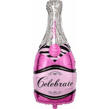 BeySüS Şampanya Şise Celebrate Pembe Folyo Balon