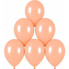 BeySüS Somon Renk Lateks makaron Balon (30 cm) - 6 Adet