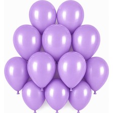 BeySüS Lila Renk Lateks makaron Balon (30 cm) - 12 Adet