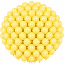 BeySüS Sarı Renk Lateks Makaron Balon (30 Cm) - 100 Adet