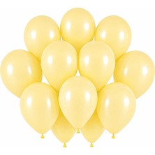 BeySüS Fil Dişi Renk Lateks Pastel Balon (30 cm) - 12 Adet