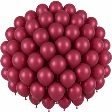 BeySüS Bordo Renk Lateks Pastel Balon (30 cm) - 50 Adet
