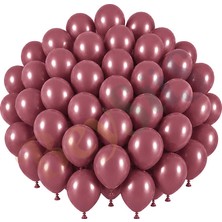 BeySüS Rosewood Renk Lateks Retro Balon (30 Cm) - 50 Adet