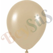 BeySüS Deniz Kumu Renk Lateks Retro Balon (60 cm) - 1 Adet