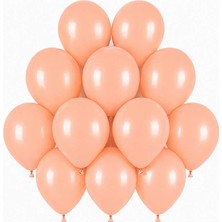 BeySüS Somon Renk Lateks Makaron Balon (30 Cm) - 12 Adet