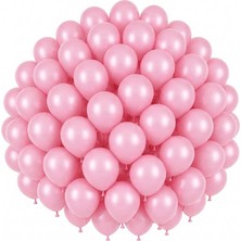 BeySüS Bebek Pembe Renk Lateks Pastel Balon (30 Cm) - 50 Adet