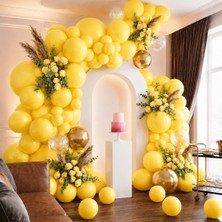 BeySüS Sarı Renk Lateks Metalik Balon (30 Cm) - 100 Adet