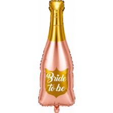 BeySüS Şampanya Şişe Bride To Be Rose Gold Folyo Balon