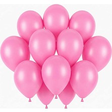 BeySüS Pembe Renk Lateks Pastel Balon (30 cm) - 12 Adet