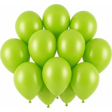 BeySüS Açık Yeşil Renk Lateks Pastel Balon (30 Cm) - 12 Adet