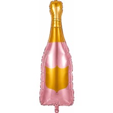 BeySüS Şampanya Şise Rose Gold Marker Folyo Balon