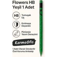 KarmaOfis Flowers Hb Pembe Kurşun Kalem – 1 Adet | Çiçek Desenli – Hb Uç