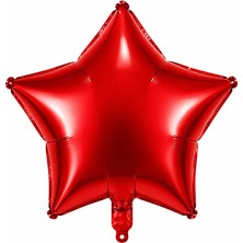 BeySüS Yıldız Folyo Balon Kırmızı (18 Inc)