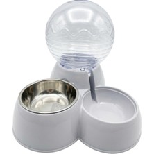 Nunbell Kedi & Köpek Için Küre Hazneli Ikili Mama ve Su Kabı